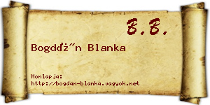Bogdán Blanka névjegykártya