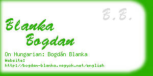 blanka bogdan business card