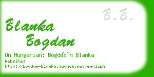 blanka bogdan business card